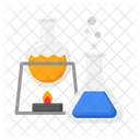 Laboratory Burner Conical Flask Icon