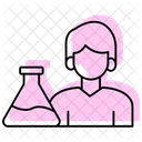 Laboratory Assistant Color Shadow Thinline Icon 아이콘
