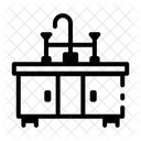 Laborspule Waschbecken Toilette Symbol