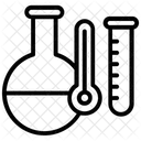 Labortests Thermometer Reagenzglas Symbol