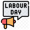 Labour Day Advertising Megaphone Icon