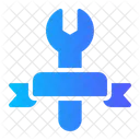 Labour Day Wrench Ribbon Icon