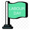 Labour Day Flag Flagpole Streamer Icon