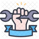 Labour Day Hand Gesture Fist Icon