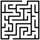 Puzzle Geschaftliche Herausforderung Labyrinth Spiel Symbol