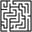 Labyrinth Puzzle Geschaftliche Herausforderung Symbol