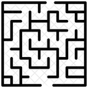 Puzzle Geschaftliche Herausforderung Labyrinth Spiel Symbol