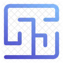 Irrgarten Labyrinth Puzzle Symbol