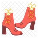 Lace Up Boots Shoes Icon