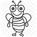 Cartoon Biene Honigbiene Tier Symbol