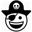 Umriss Gesicht Pirat Symbol