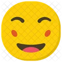 Lachelndes Gesicht Glucklicher Smiley Emoji Icon