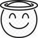 Lachelndes Gesicht Mit Heiligenschein Emoji Emotionen Symbol