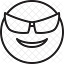 Lachelndes Gesicht Mit Sonnenbrille Symbol
