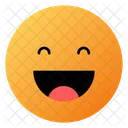 Lachend Mit Offenem Mund Gesicht Emoji Gesicht Symbol