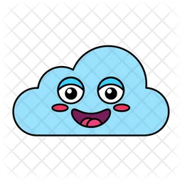 Lachende Wolke Emoji Symbol