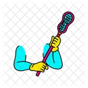Vibrant Holding Lacrosse Stick Illustration Lacrosse Sport Symbol
