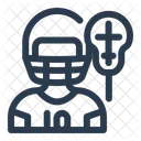 Lacrosse Player Athlete Action Icon