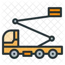 Ladder Truck Heavy Machinery Vehicle Icon