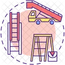 Ladders and scaffolding  Icon