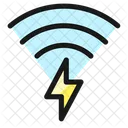 Aufladen Blitz WLAN  Symbol