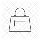 Ladies Bag With A Lock Icon Linear Style Icon