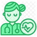 Doctor Cardiologist Woman Icon