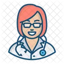 Lady Doctor Medical Professional Medical Assistant Icon