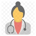 Lady Doctor Gynecologist Icon