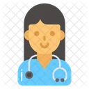 Lady Doctor Professional Employee Icon