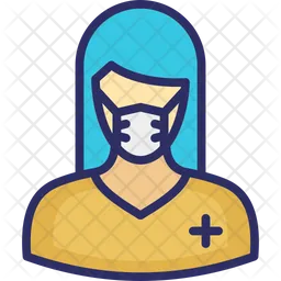 Lady Doctor Wearing mask  Icon