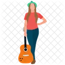 Lady Guitarist  Icon
