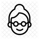 Lady Old Eyewear Icon