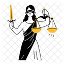 Lady Justice Blindfold Fairness Icon