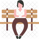 Lady On Bench  Icon