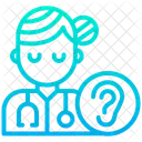 Otolaryngologist Lady Woman Icon