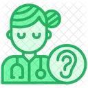 Otolaryngologist Lady Woman Icon