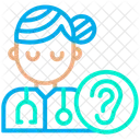 Otolaryngologist Lady Woman Icon