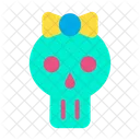 Skull Lady Skull Mask Festival Icon