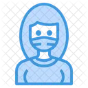 Lady With Facemask  Icon