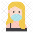 Female Woman Medical Masks Icon