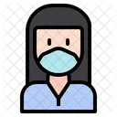 Female Woman Medical Masks Icon