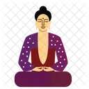 Woman Posture Yoga Pose Icon