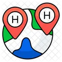 Hotelstandort Hotel GPS Hotelkarte Symbol