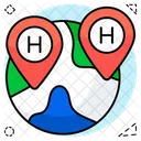 Hotelstandort Hotel GPS Hotelkarte Symbol
