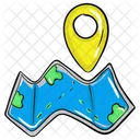 Lageplan GPS Navigation Symbol