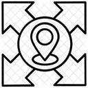 Wegbeschreibung Navigation Fahren Symbol