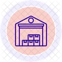 Warehouse Line Symbol Icon