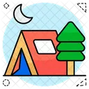 Lager Zelt Campingplatz Symbol