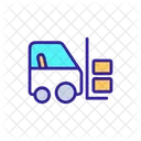 Gabelstapler Fracht Linear Symbol